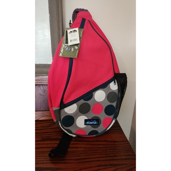 NWT Kavu Rope Sling Bag Paxton Pack Got Dots 870-716 Pink Polka Dots Orig Tags - Picture 1 of 7